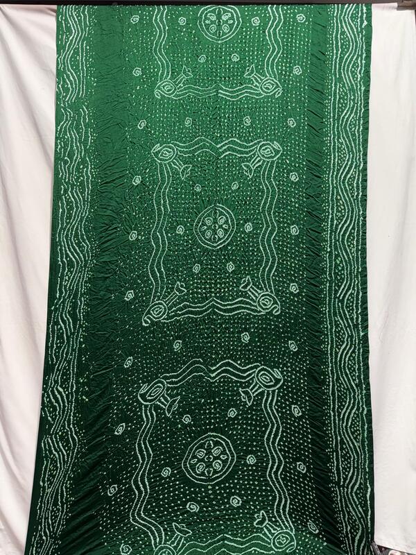 Kala Sanskruti All Over Green Color Pure Gaji Silk Bandhani Saree 6.5M with Blouse Piece Elegant Traditional Wear Saree for Women