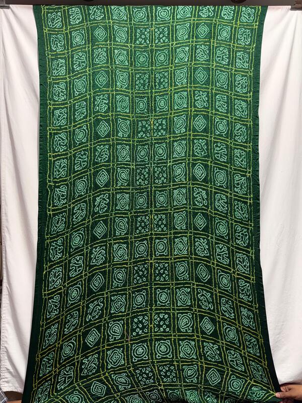 Kala Sanskruti All Over Green Color Pure Gaji Silk Bandhani Saree 6.5M with Blouse Piece Elegant Traditional Wear Saree for Women