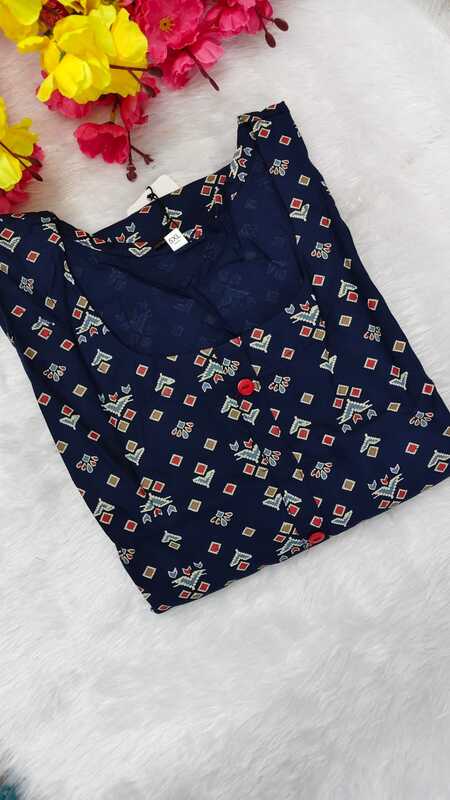 Viscose Rayon Floral Printed Kurti 31