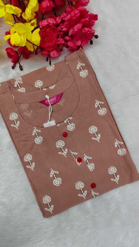 Viscose Rayon Floral Printed Kurti 34