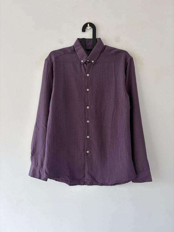 Dark purple linen shirt