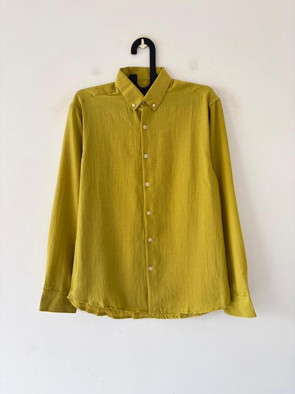 Spring green linen shirt