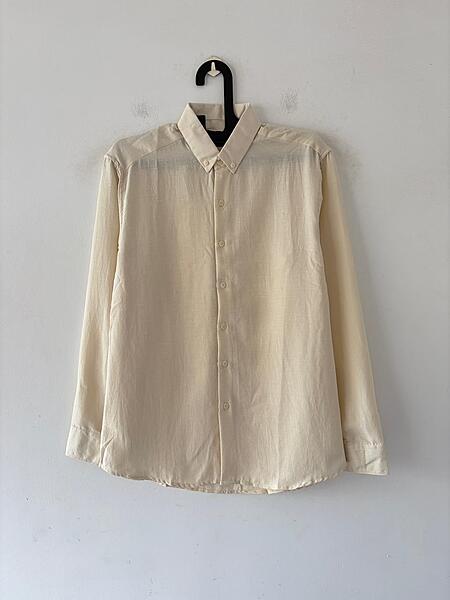Vanilla sheer linen shirt