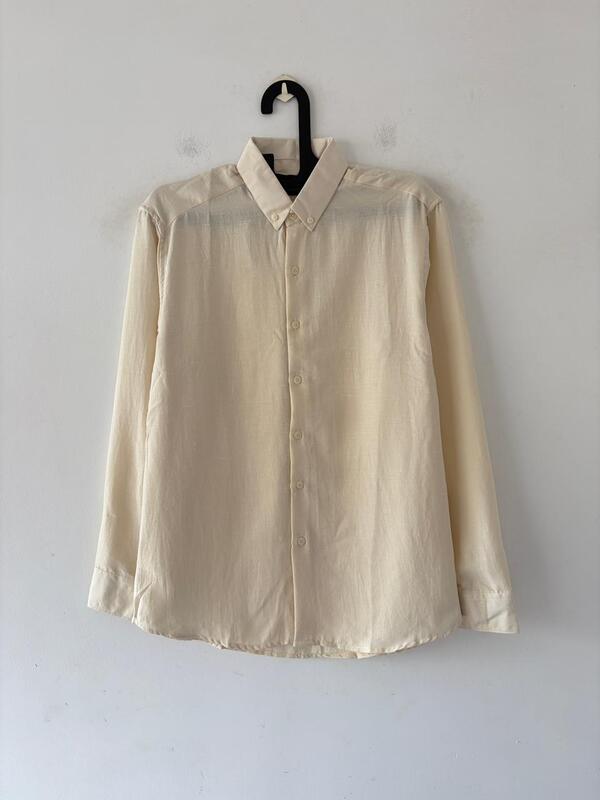 Vanilla sheer linen shirt