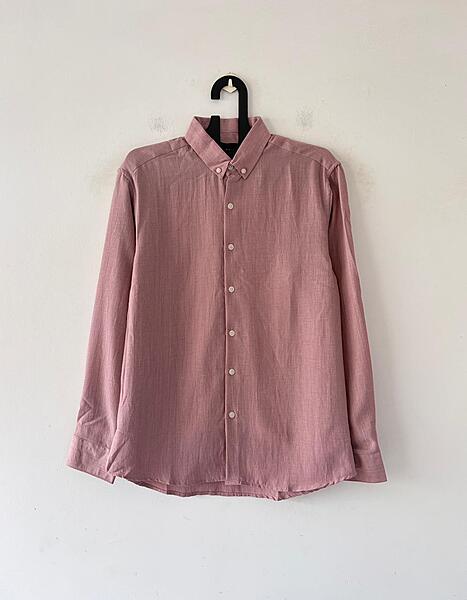 Dusty pink linen shirt