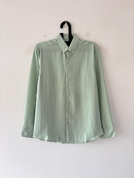 Mint green linen shirt