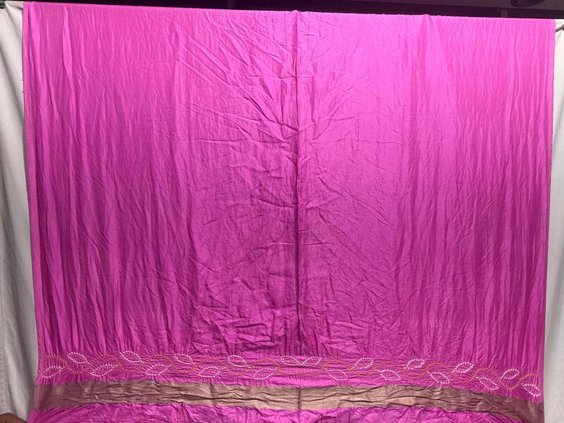 Kala Sanskruti All Over Light Pink Color Pure Silk Bandhani Saree 6.5M with Blouse Piece Elegant Traditional Wear Unique Saree for Women