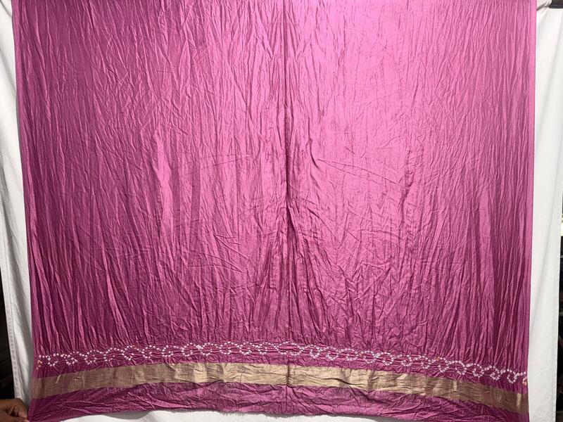 Kala Sanskruti All Over Gajri Color Pure Silk Bandhani Saree 6.5M with Blouse Piece Elegant Traditional Wear Unique Saree for Women