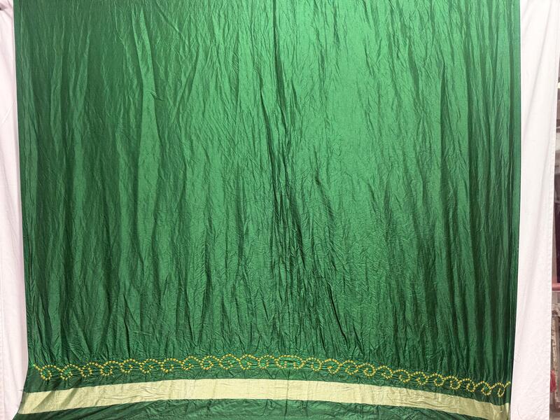 Kala Sanskruti All Over Green Color Pure Silk Bandhani Saree 6.5M with Blouse Piece Elegant Traditional Wear Unique Saree for Women