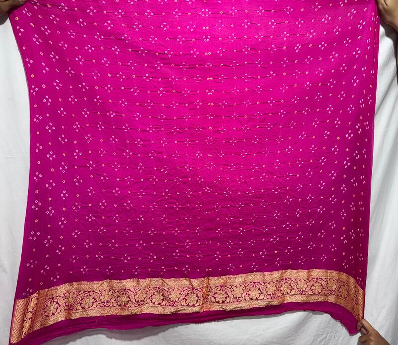 Kala Sanskruti Orange & Pink Color 6.5M Elegant Traditional Wear Banarasi Saree Artistry for Woman