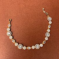 Fancy butterfly design with double layer rosegold bracelet