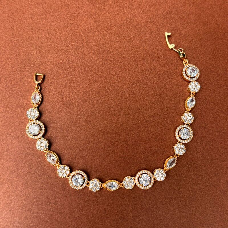 Fancy butterfly design with double layer rosegold bracelet