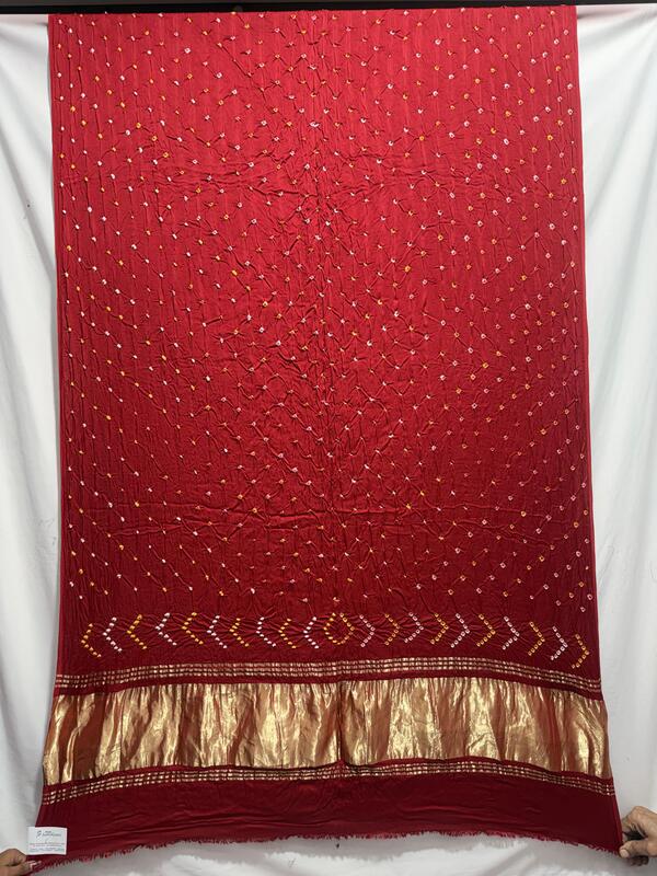 Kala Sanskruti All Over Red Color Art Silk Bandhani Dupatta 2.5 M Elegant Traditional Wear Unique Dupatta for Women