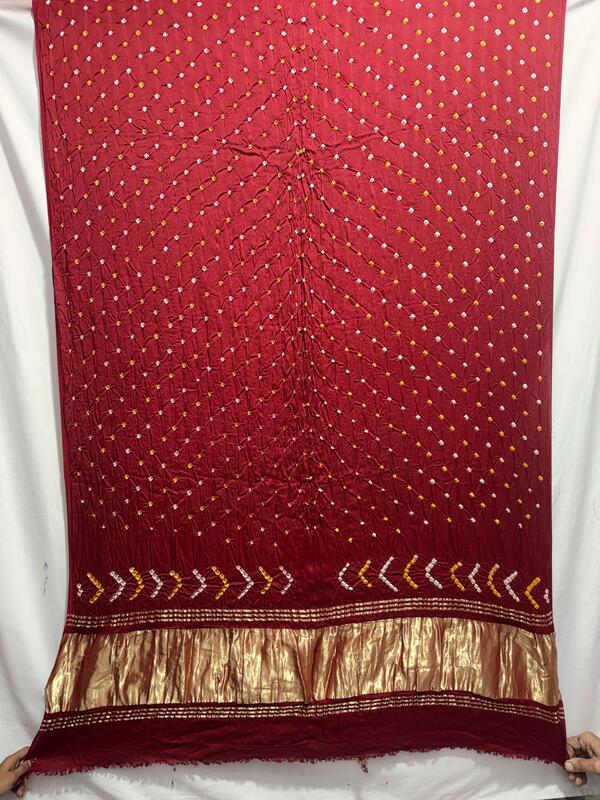 Kala Sanskruti All Over Maroon Color Art Silk Bandhani Dupatta 2.5 M Elegant Traditional Wear Unique Dupatta for Women