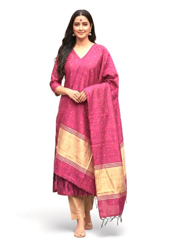 Semi Silk Dobby Booty Suit Set #4