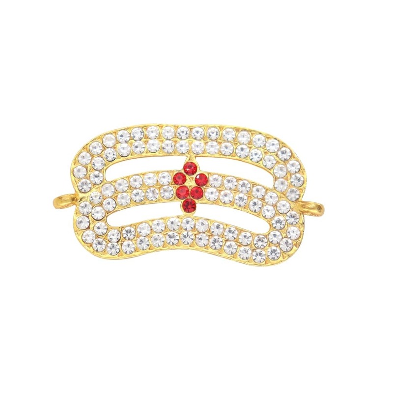 Gold Plated Vibuthi Pattai (Thiripundra) – Mahadev Forehead Tilak Strap