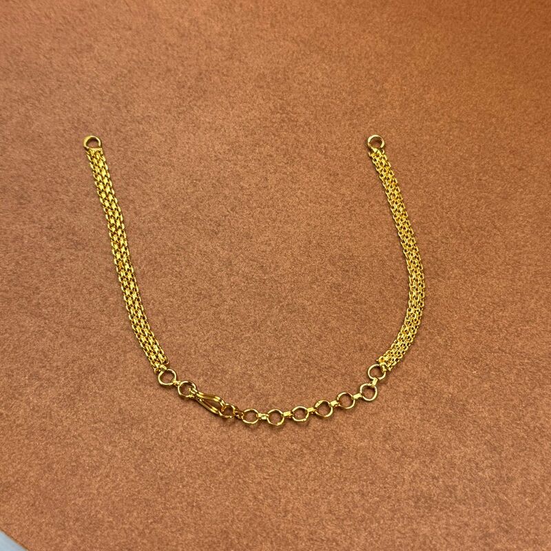 rose gold chain bracelet -Fancy ovel bracelet