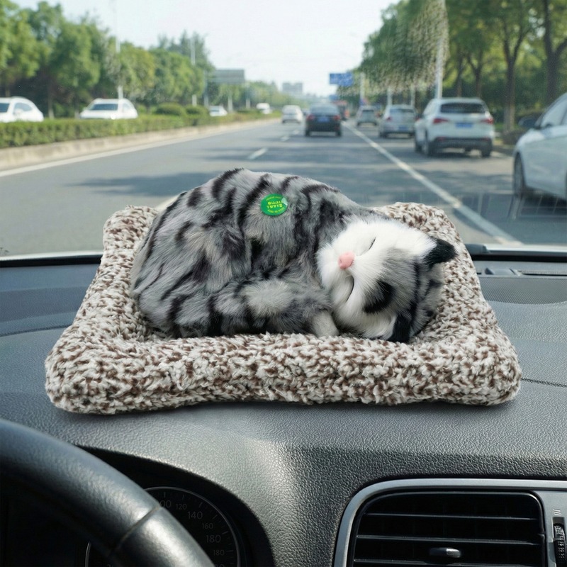 Sleeping Cute Cat for Car Dashboard and Home Decor with Activated Carbon