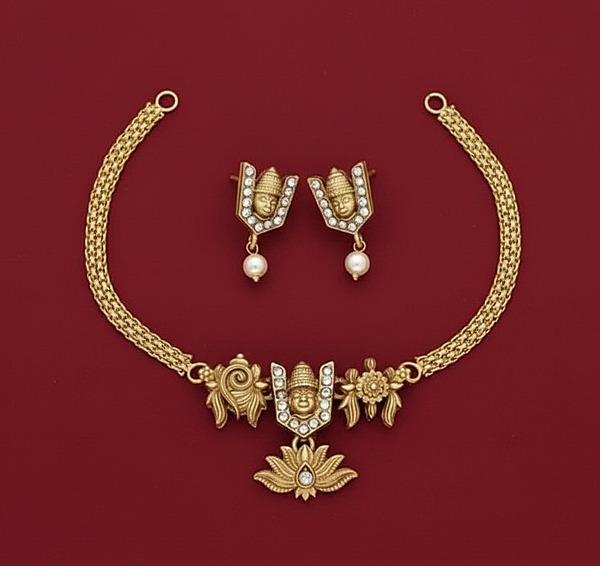 Govinda Venkatasalapathy Necklace Set with Earrings