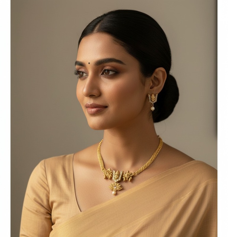 Govinda Venkatasalapathy Necklace Set with Earrings