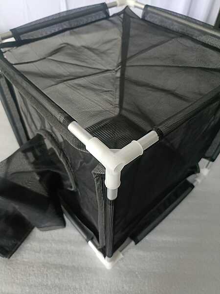 4F-M-B-353535 Fine Mesh Black Insect Rearing Cage