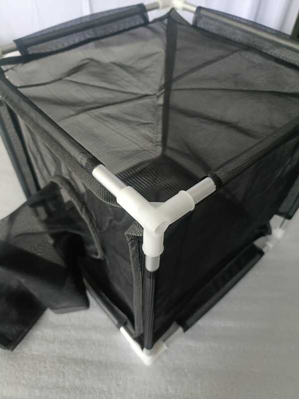 4E-MC-B-6060120 Eco Mesh Clear Black Insect Cage