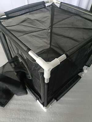 4E-M-B-353535 Eco Mesh Black Insect Cage