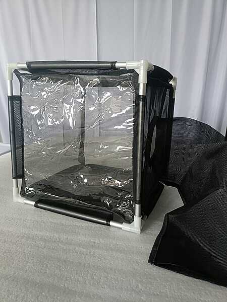 4F-MC-B-303030 Fine Mesh Clear Black Insect Rearing Cage