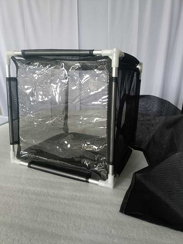 4E-MC-B-202060 Eco Mesh Clear Black Insect Cage