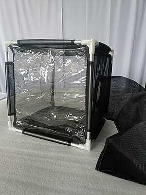 4E-MC-B-353535 Eco Mesh Clear Black Insect Cage