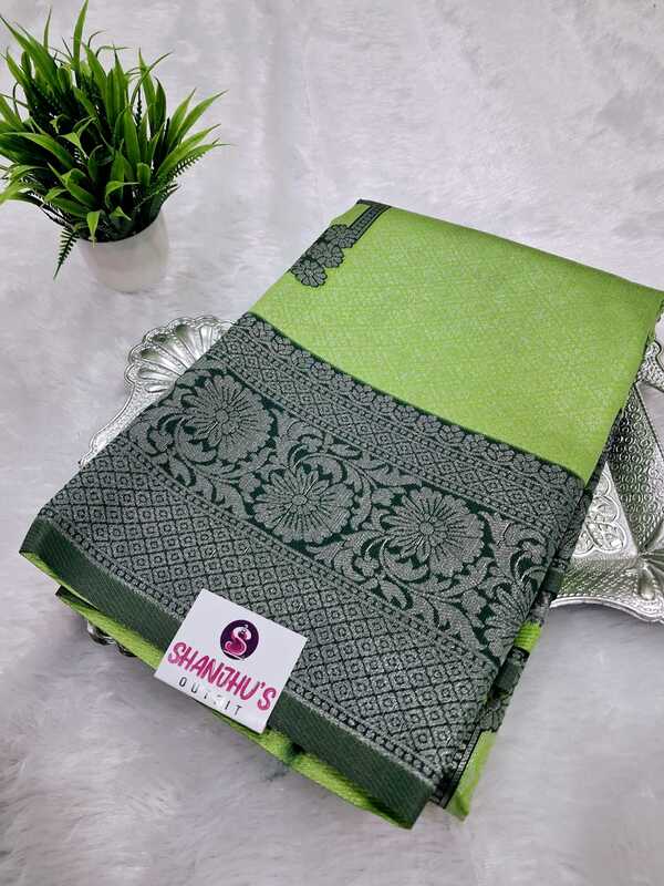 Kanchi Silver Silk Saree 9