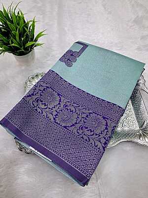 Kanchi Silver Silk Saree 12