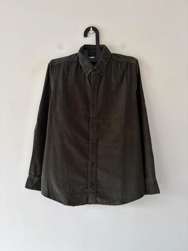 Jungle green corduroy shirt