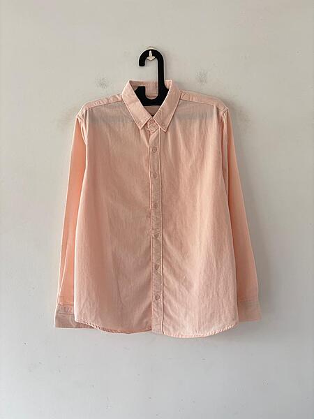 Pastel peach corduroy shirt
