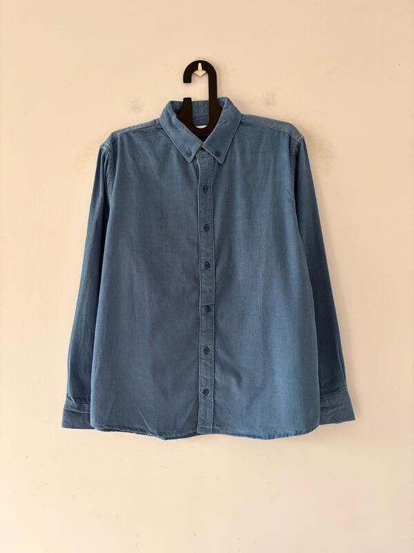 Steal blue corduroy shirt