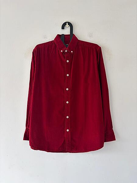 Cherry red corduroy shirt