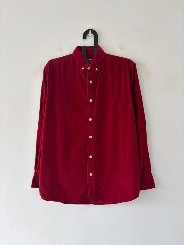 Cherry red corduroy shirt