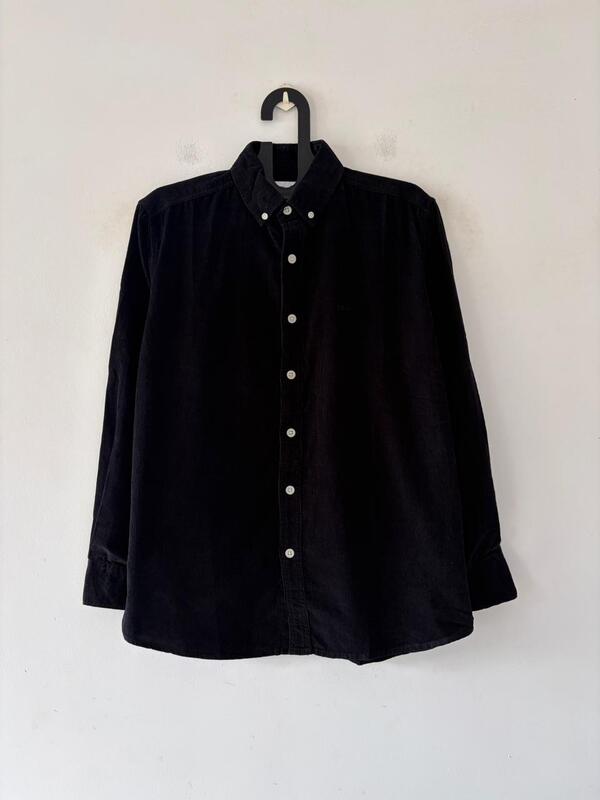 Jet black corduroy shirt