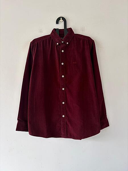 Wine maroon corduroy shirt