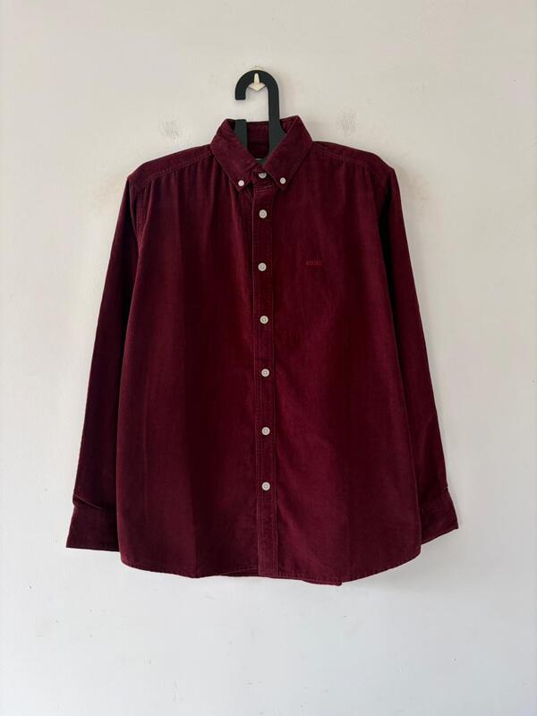 Wine maroon corduroy shirt