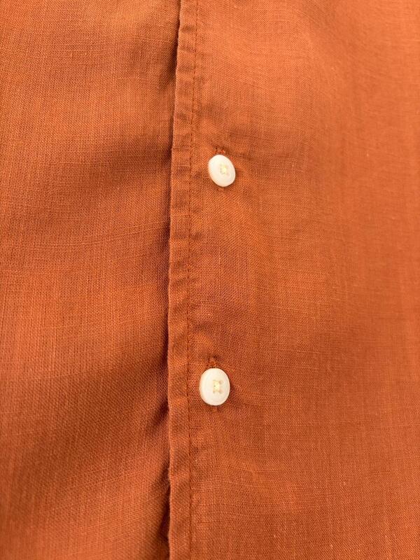 Dusty orange linen shirt