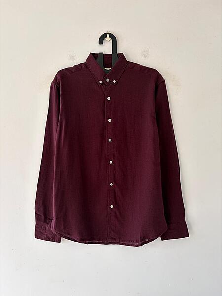 Burgundy night linen shirt