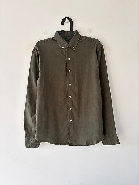 Deep olive linen shirt