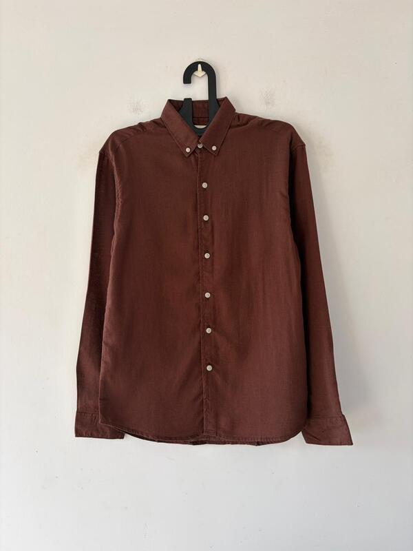 Toffee brown linen shirt