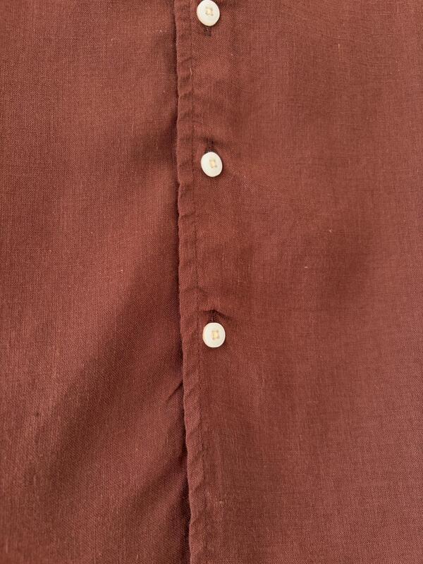 Toffee brown linen shirt