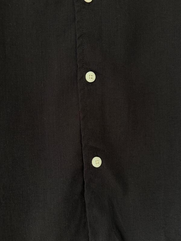 Jet black linen shirt