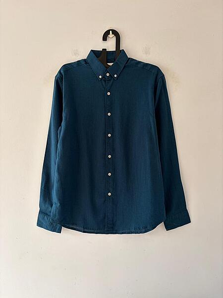 Teal linen shirt