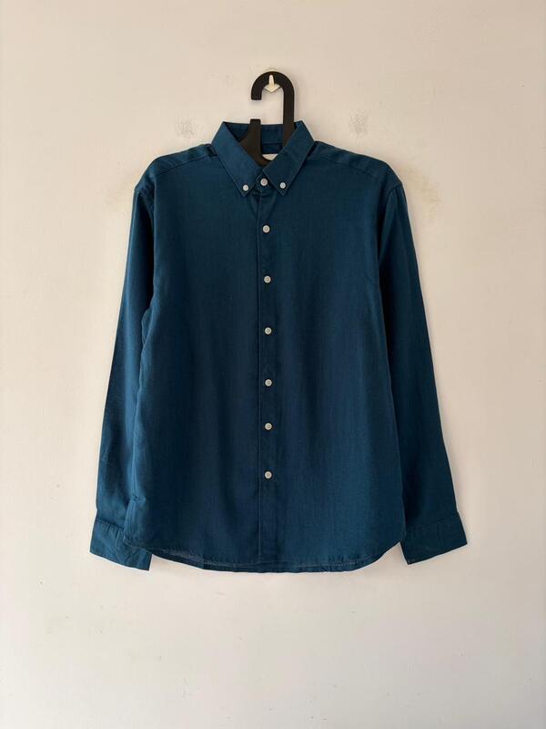 Teal linen shirt