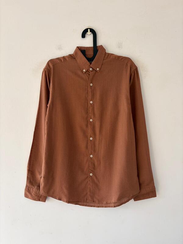 Cinnamon brown linen shirt