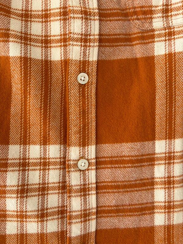 Burnt orange & cream flannels